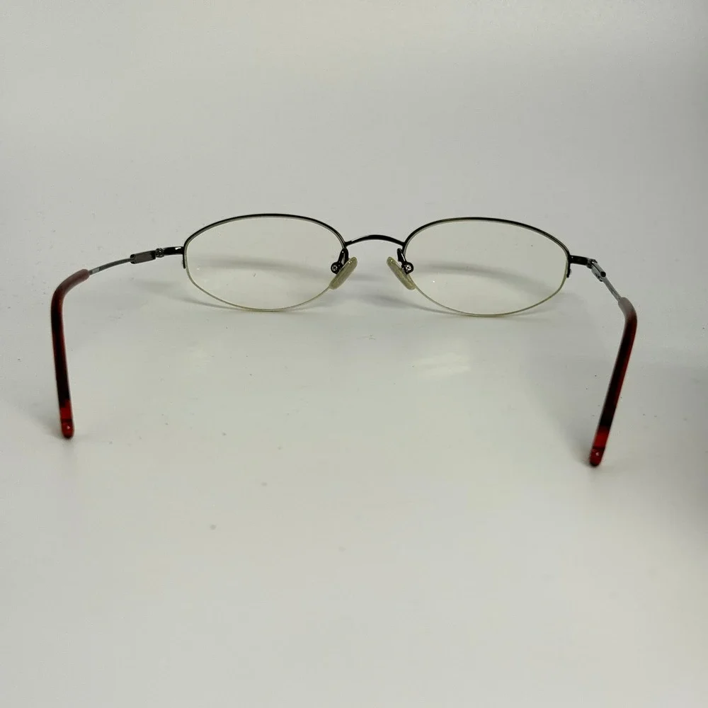 Coach Natalie 3037 Tan Bronze‎ Oval Semi Rimless Eyeglasses Frames Mens Womens